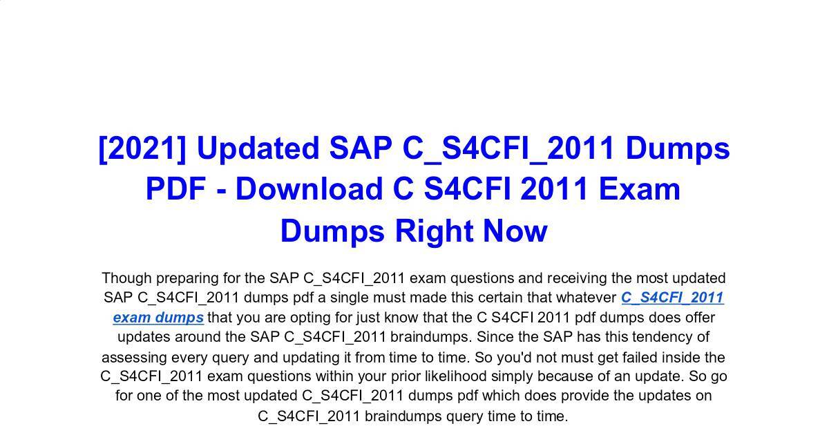 Latest C-S4CFI-2208 Exam Papers